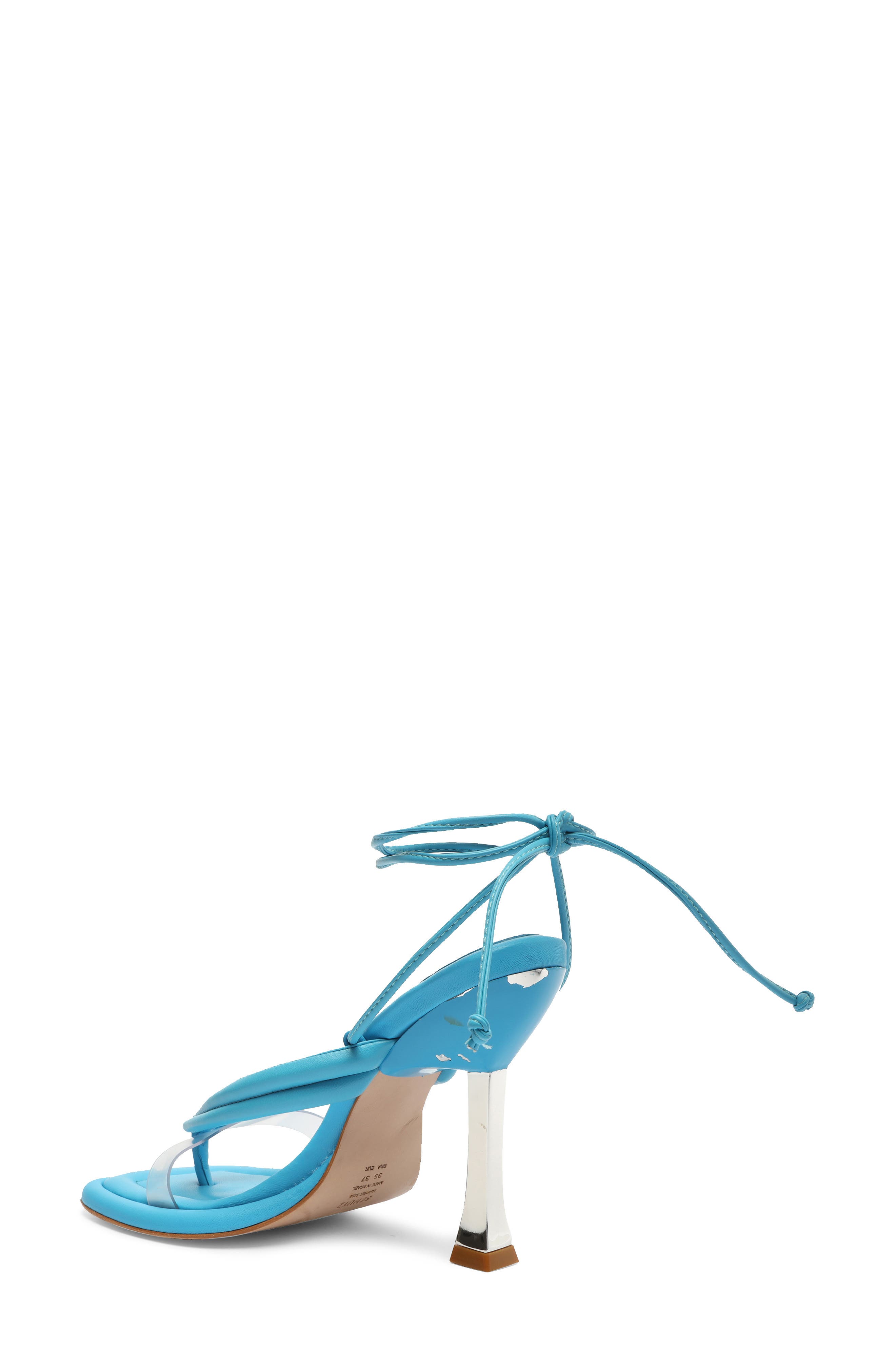 Meghan Ankle Tie Sandal, Alternate, color, BLUE/ TRANSPARENTE