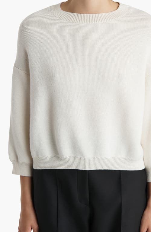 Khaite Sabina Cashmere & Mohair Sweater In White