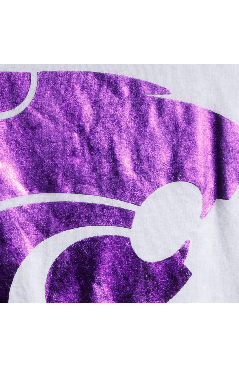 COLOSSEUM Women's Colosseum White Kansas State Wildcats Trey Dolman Long Sleeve T-Shirt, Alternate, color,