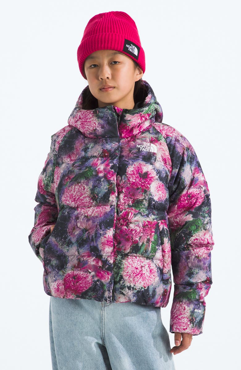 The North Face Kids
North 600-Fill-Power Down Hooded Jacket, Alternate, color, Pale Blossom Frozen