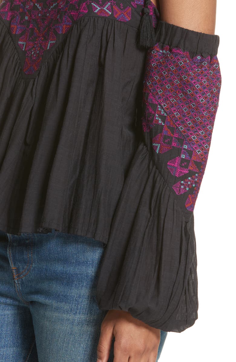 Free People Vacay Vibin' Cold Shoulder Top, Alternate, color, 