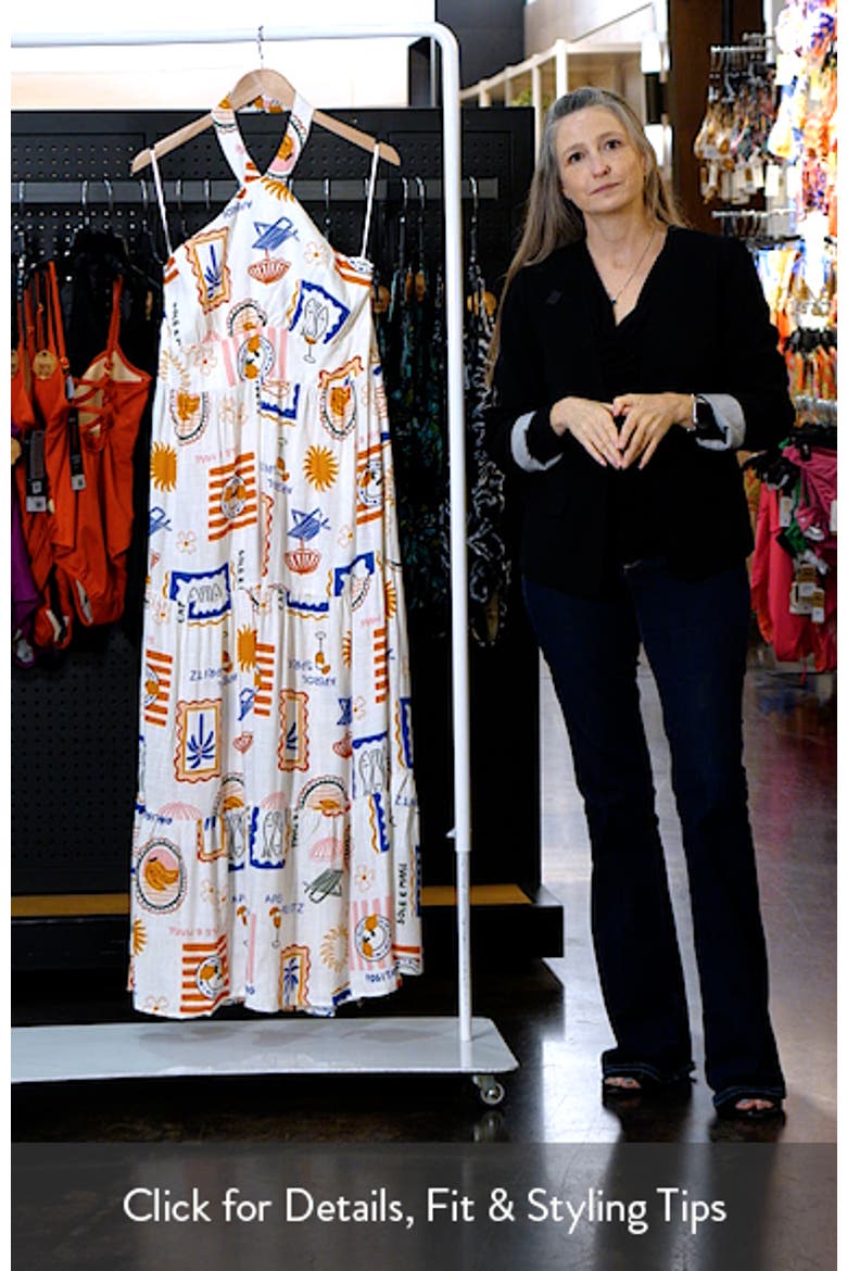 Jelena Printed Maxi Halter Dress video
