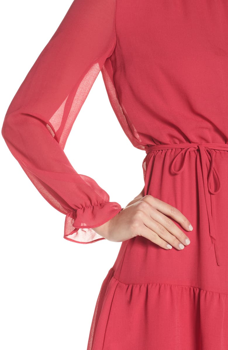 NSR Hadley Asymmetric Chiffon Dress, Alternate, color, 