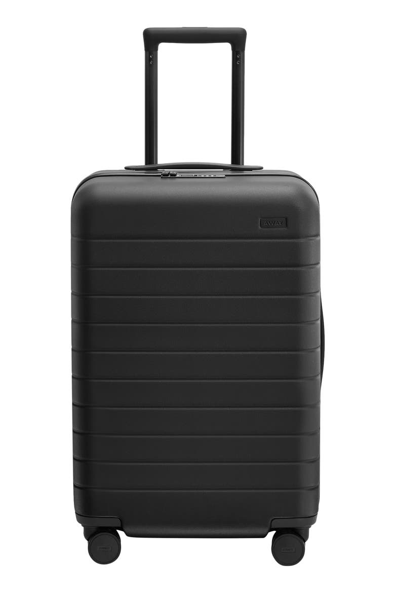 The Bigger Carry-On Flex Suitcase, Main, color, JET BLACK
