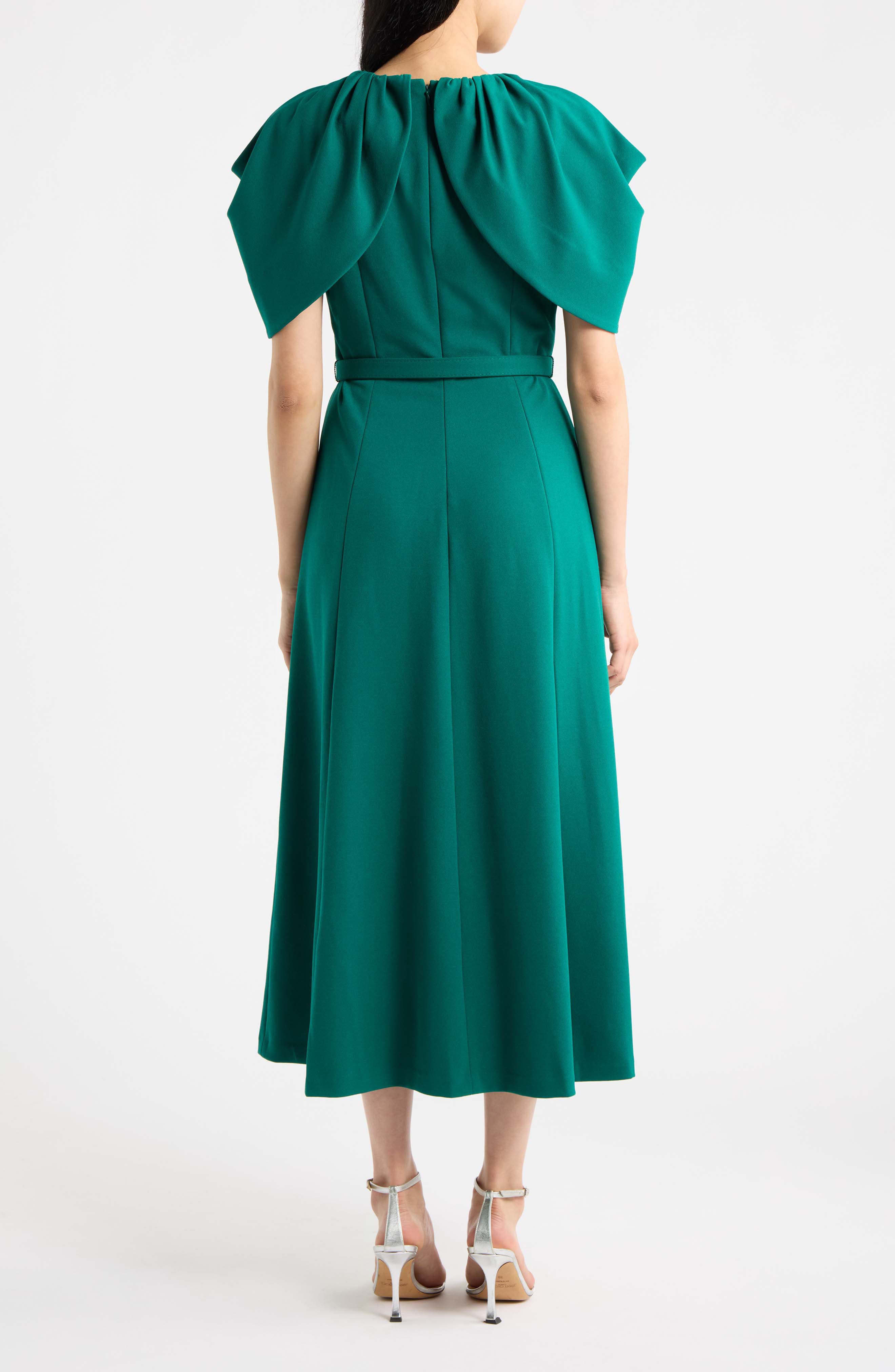 Anne Klein Capelet Cold Shoulder Midi Dress (Women) | Nordstrom