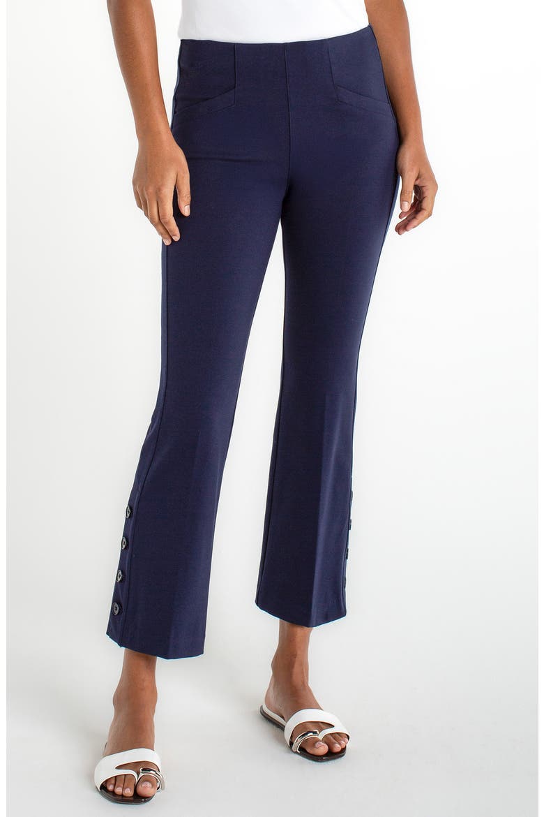 Stella Pull-On Kick Flare Ponte Pants, Main, color, CADET BLUE