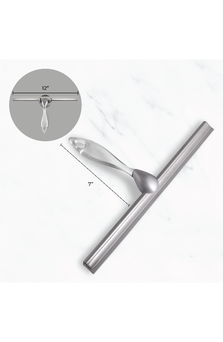 Zadro Shower Squeegee with Ergonomic Handle & Wall Mounting Bracket, Alternate, color, Clear Acrylic