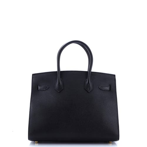 Pre-owned Hermes  Hermes Birkin Sellier Bag Black Epsom With Gold Hardware 30 In Black