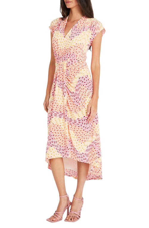 Maggy London Midi Dress In Blush/pink
