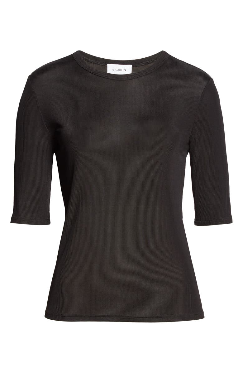 St. John Collection Rib T-Shirt, Alternate, color, 