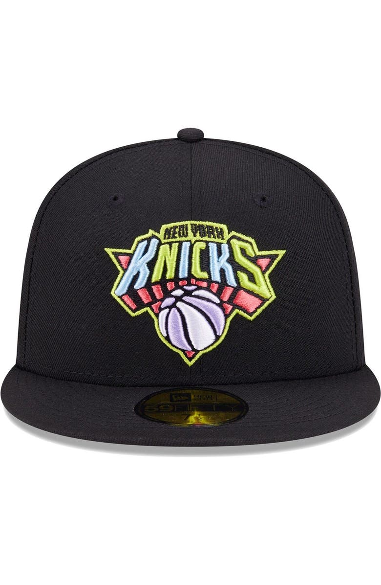 New Era Men's New Era Black New York Knicks Color Pack 59FIFTY Fitted Hat, Alternate, color, 