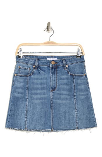 Sts Blue Princess Seam Raw Hem Denim Miniskirt