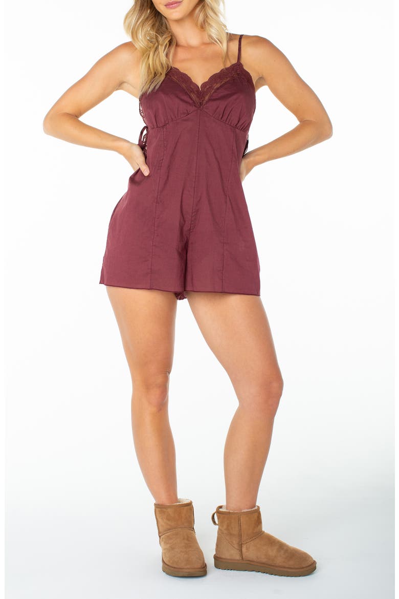 Moonrise Cotton Romper, Main, color, PORT