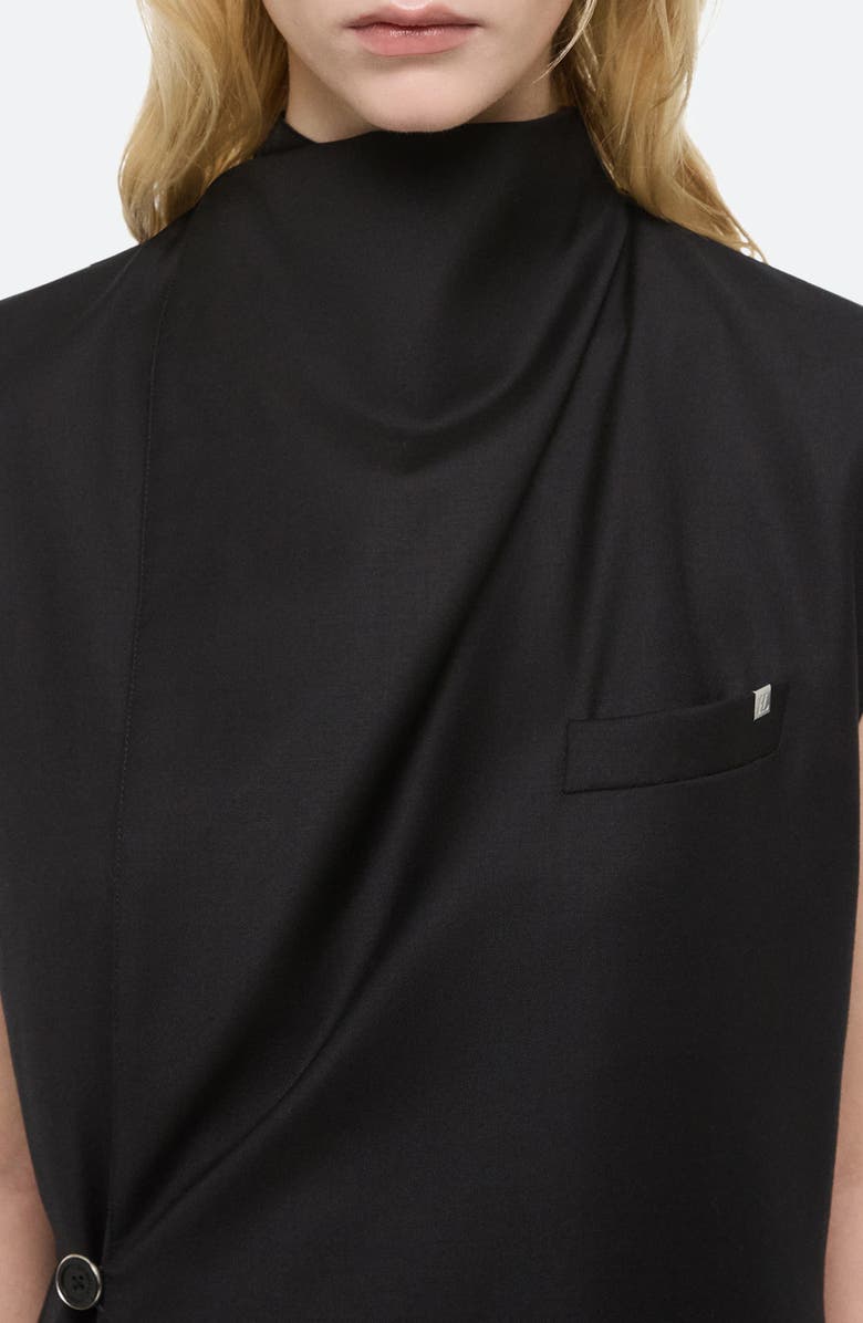 Helmut Lang Cowl Neck Wool Blazer Dress, Alternate, color, 