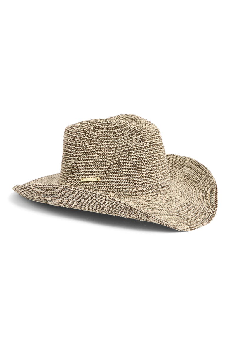 Space Dye Knit Cowboy Hat, Main, color, BROWN
