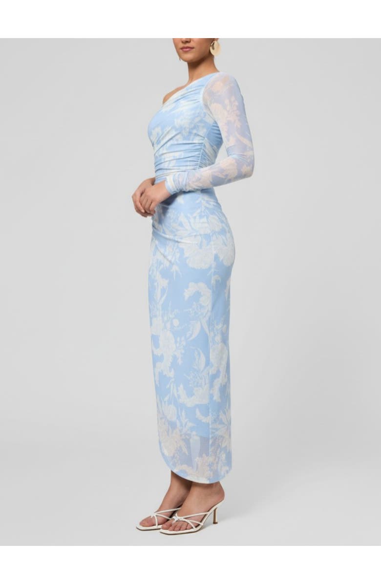 RACHEL Rachel Roy One Shoulder Quinn Midi Dress, Alternate, color, Porcelain Blue