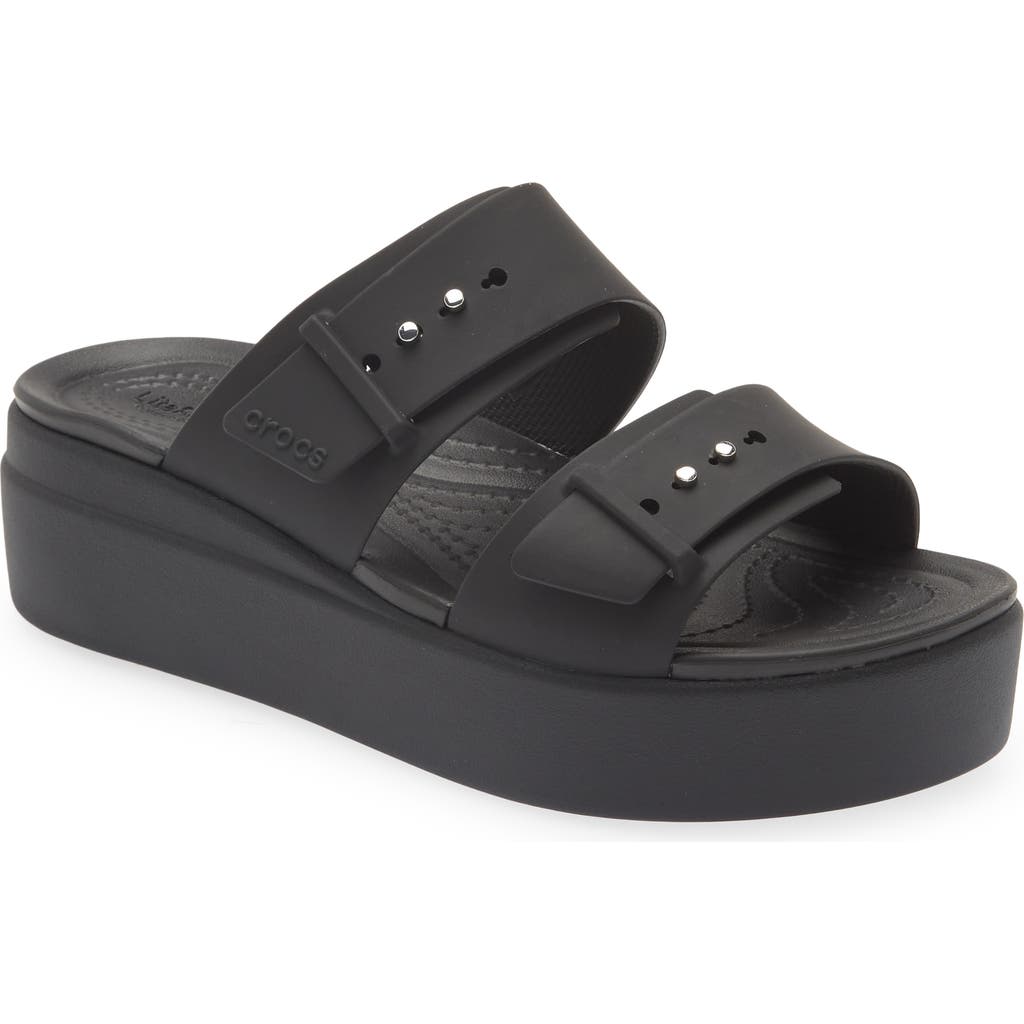 CROCS Brooklyn Wedge Slide Sandal in Black  product
