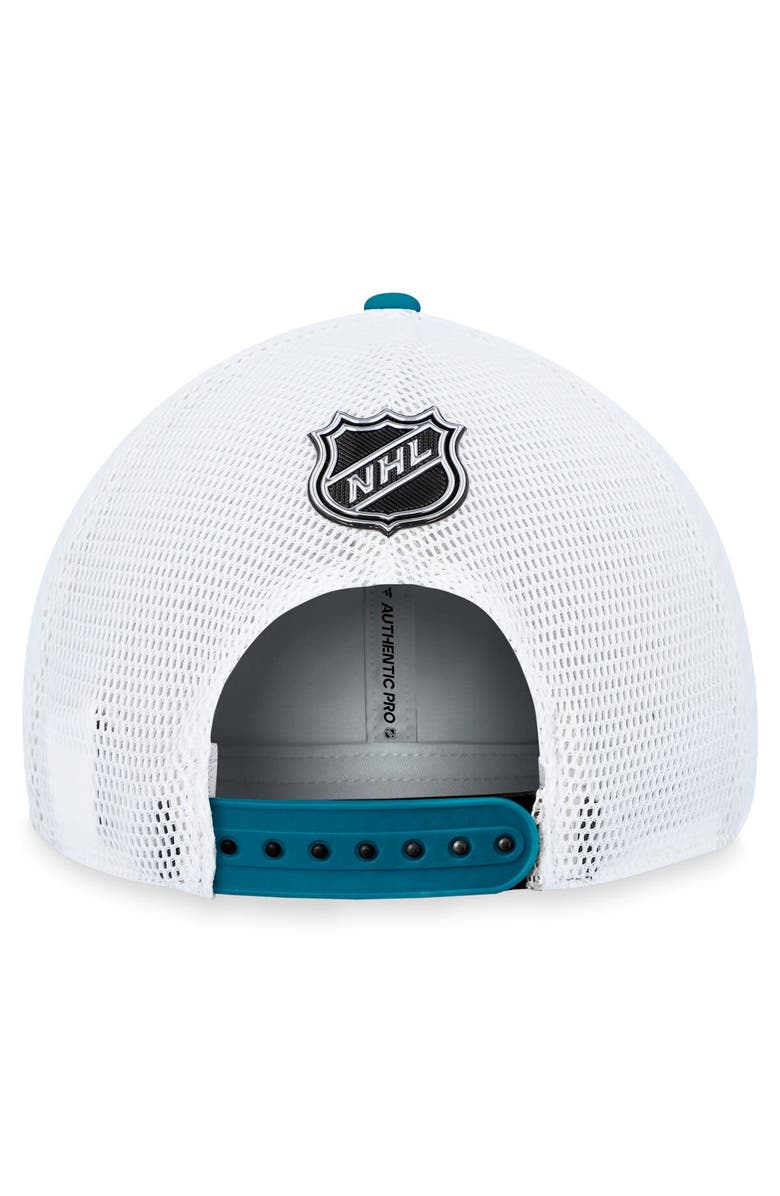 FANATICS Men's Fanatics Branded Black San Jose Sharks Authentic Pro Rink Trucker Adjustable Hat, Alternate, color, Black