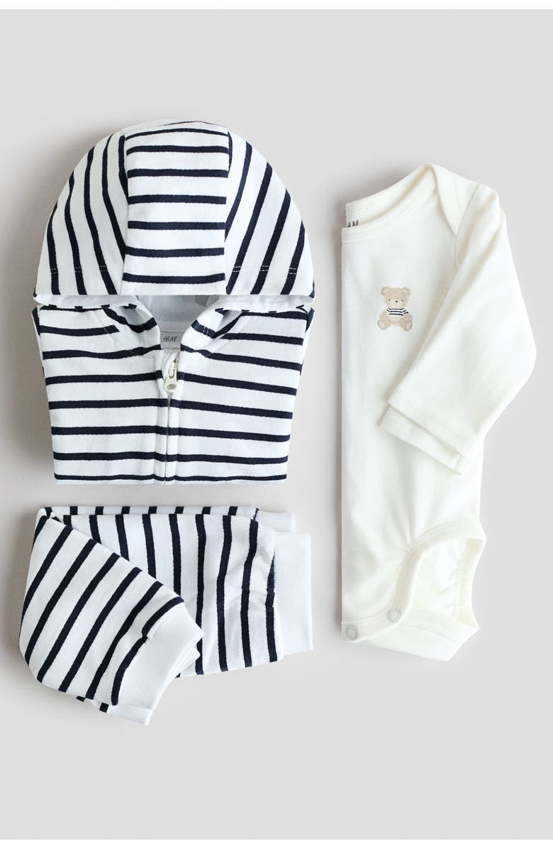 H&M 3-piece Cotton Set, Alternate, color, 