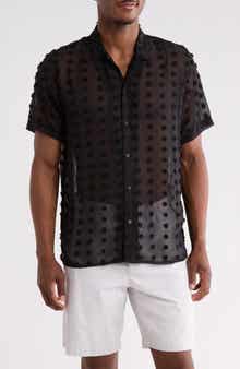 Kabir Swiss Dot Button-Up Shirt