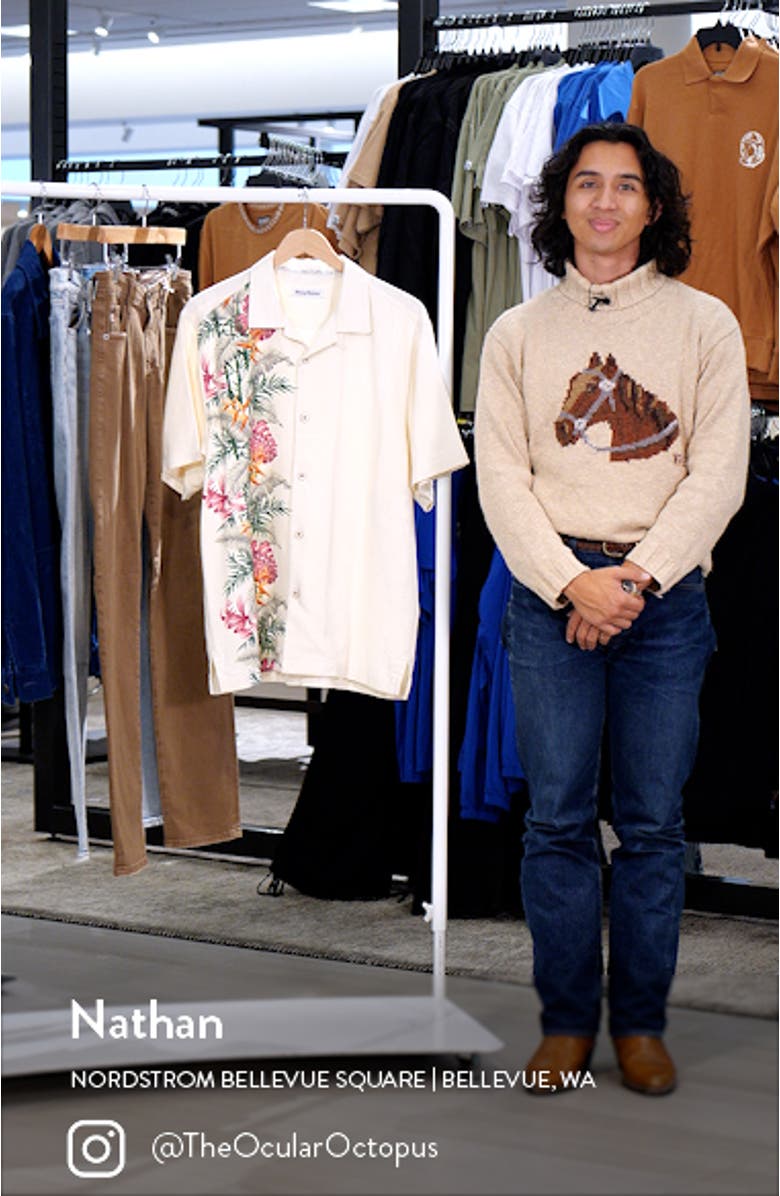 Bloom Terrace Short Sleeve Silk Button-Up Shirt, sales video thumbnail