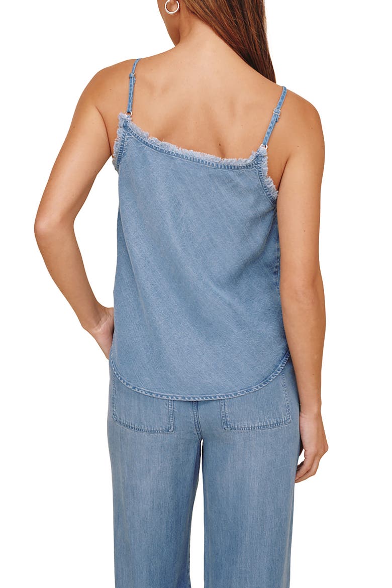 Fray Trim Denim Camisole, Alternate, color, INDIGO HARBOR WASH