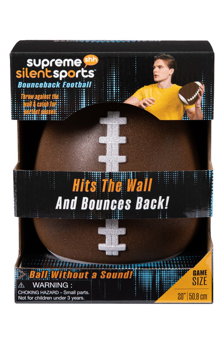 SNUGGIE 9" Silent Football, Alternate, color, Brown