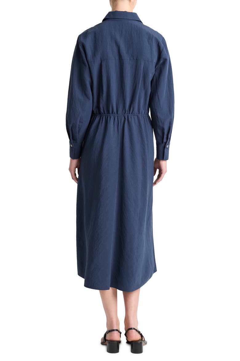 Easy Long Sleeve Midi Shirtdress, Alternate, color, LT COASTAL