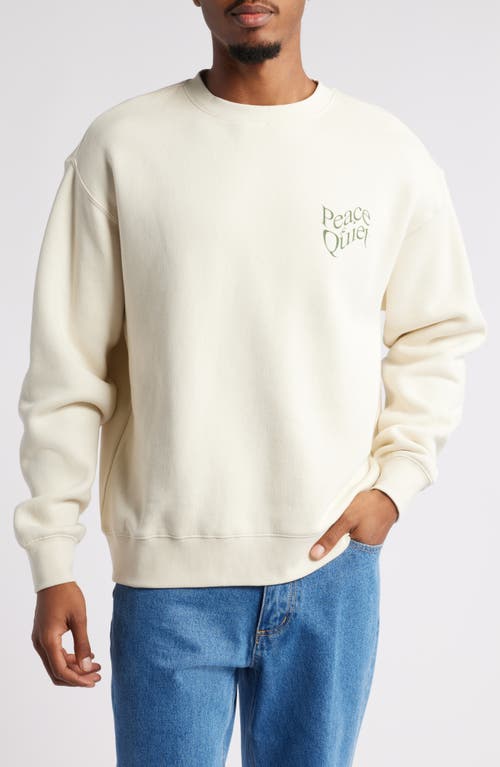 Museum of Peace & Quiet Warped Cotton Graphic Sweatshirt in Bone 