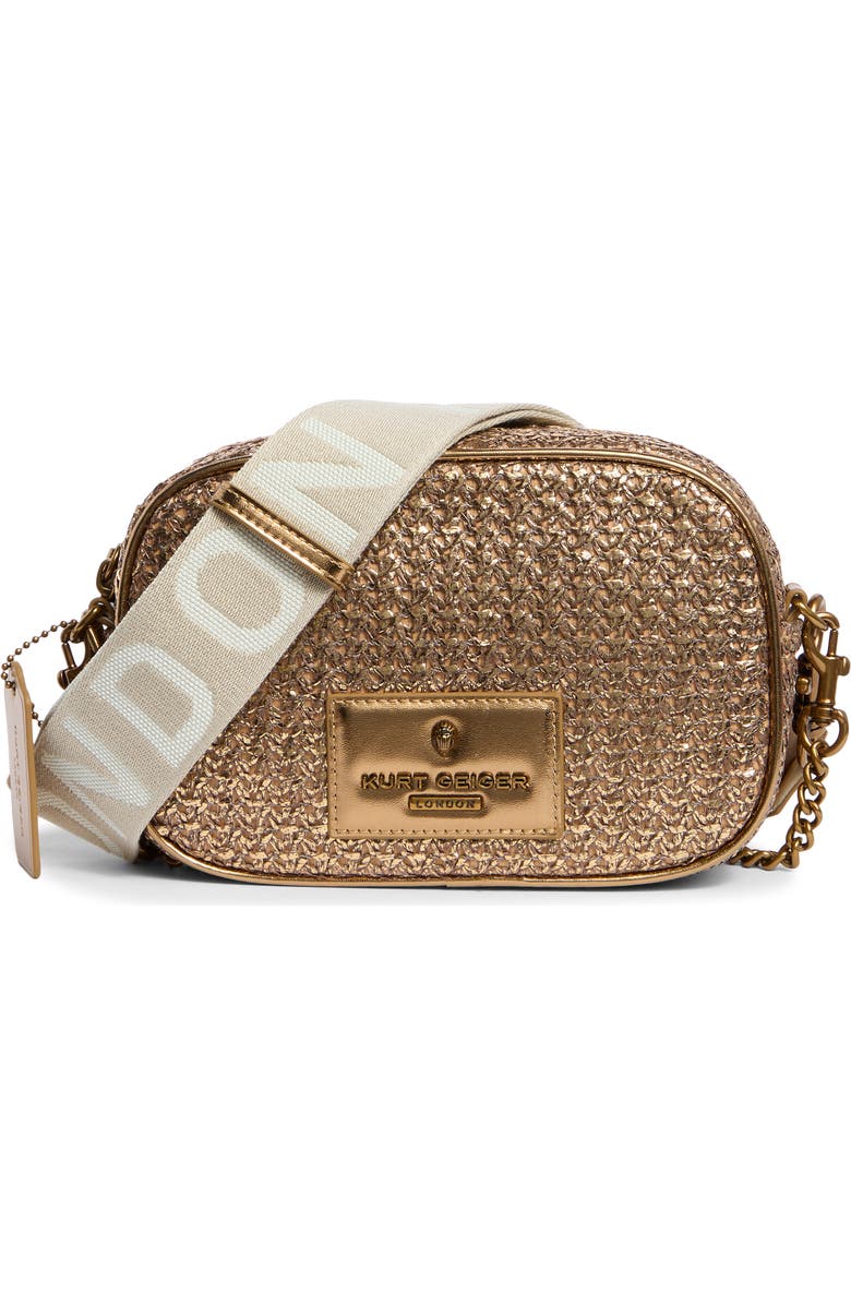 Kurt Geiger London Chiswick Raffia Camera Bag, Main, color, Rust/ Copper