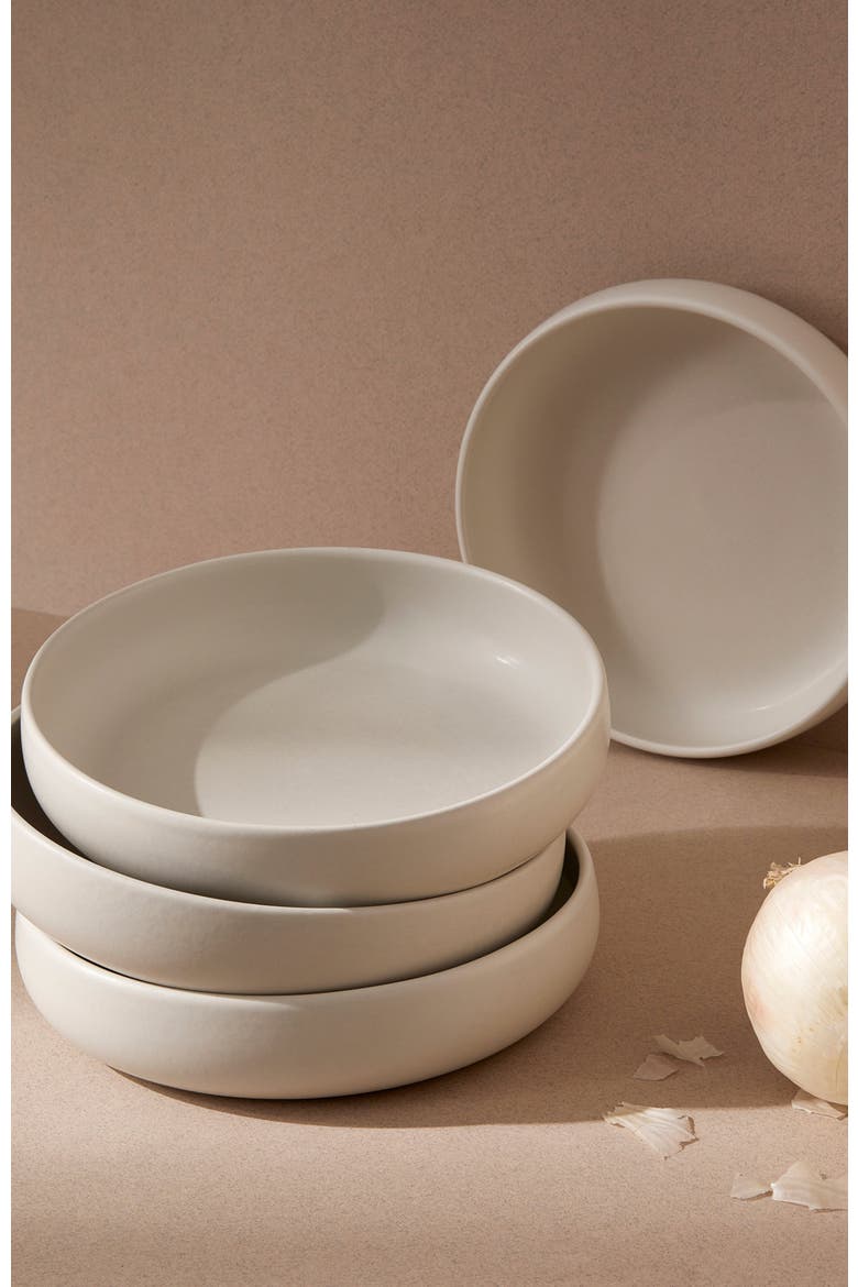 Tunisian Pasta Bowls Set of 4, Alternate, color, White