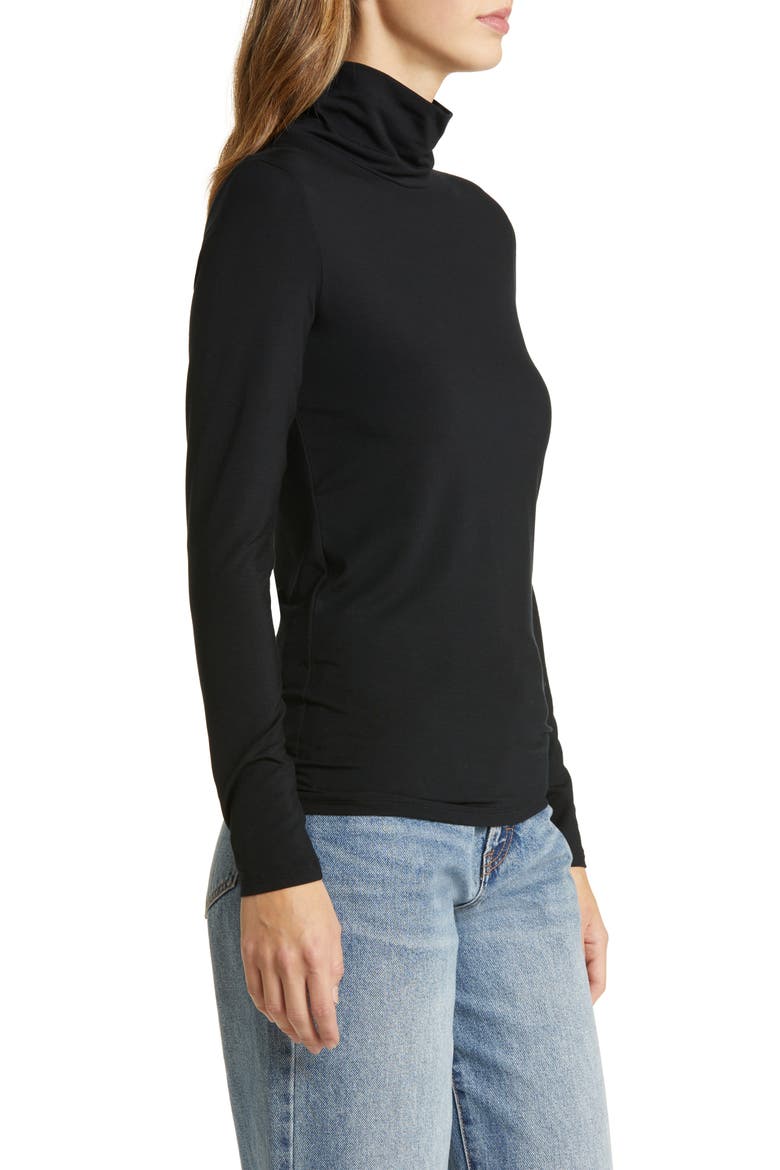 Modal Knit Turtleneck, Alternate, color, BLACK