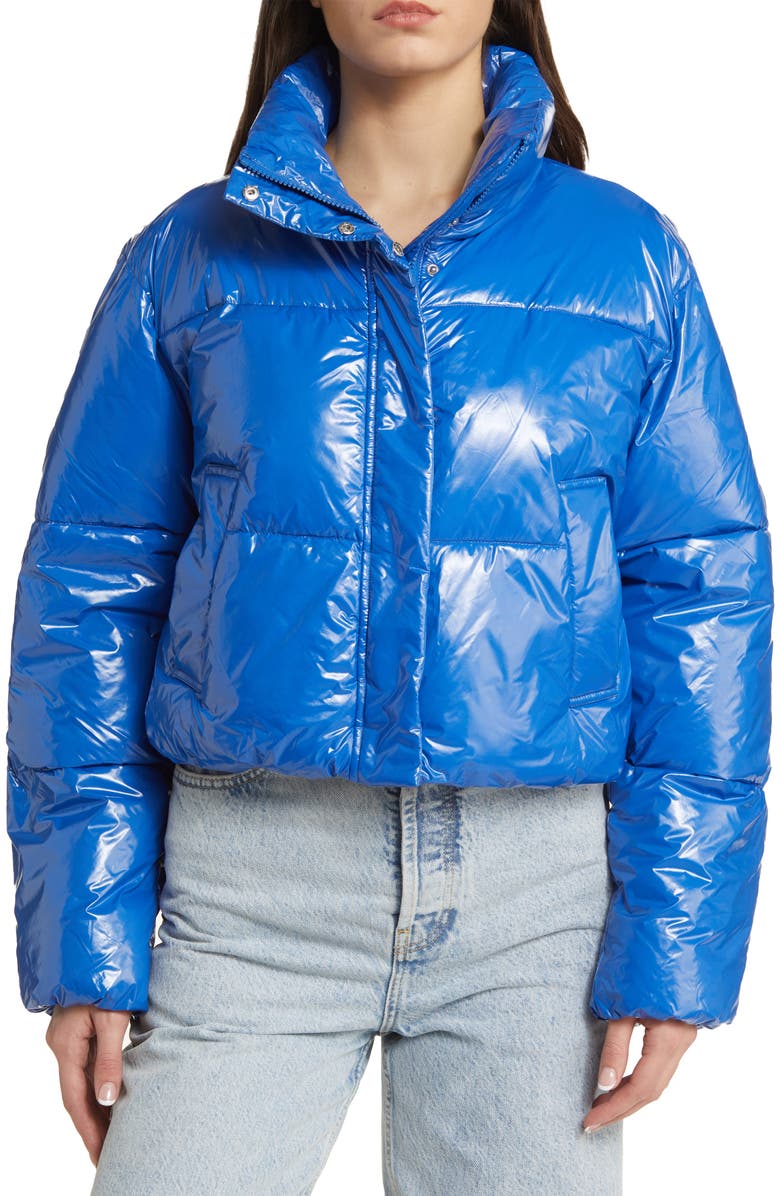 VERO MODA Shiny Crop Puffer Jacket, Alternate, color, 