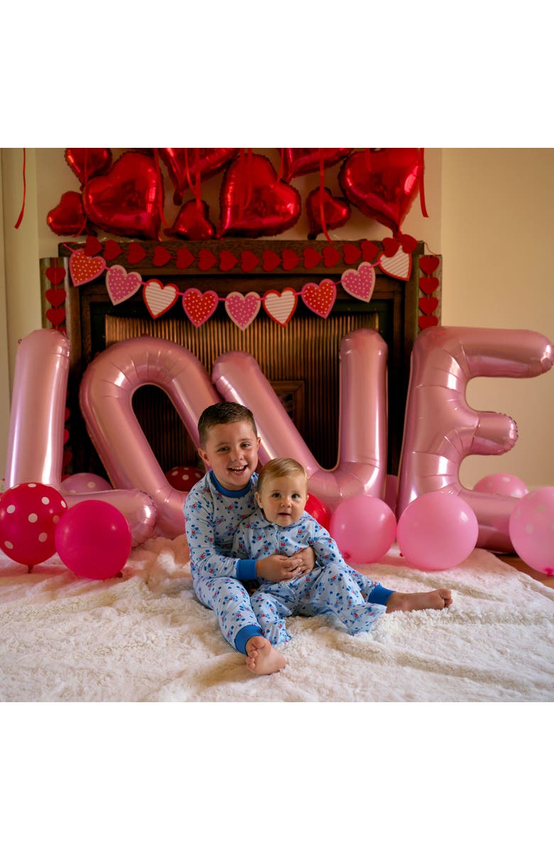 Rachel Riley Bear Jersey Pajamas, Alternate, color, Blue