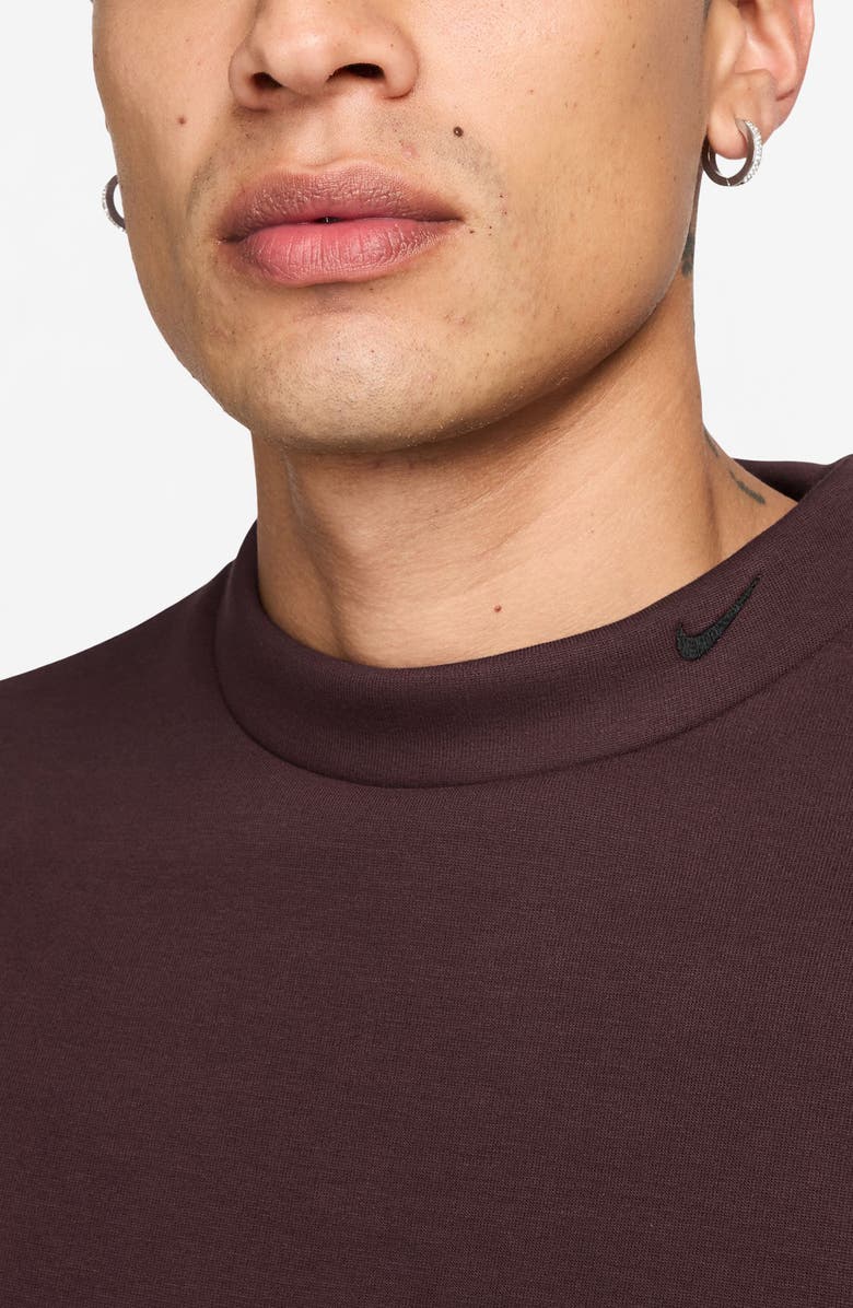 Nike Oversize Tech Fleece Sweatshirt, Alternate, color, Burgundy Crush/ Black