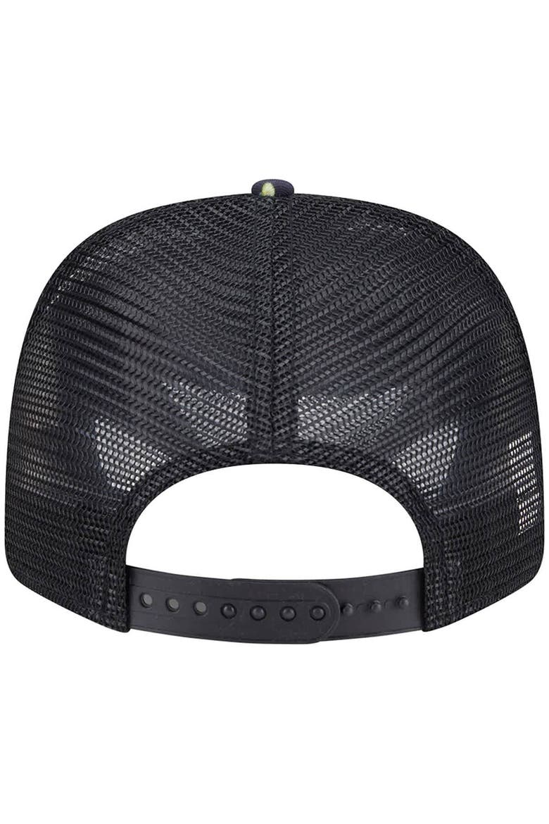 Men's New Era Black Cincinnati Reds Adventure Drinks Pattern 9SEVENTY Stretch-Snap Hat, Alternate, color, Navy