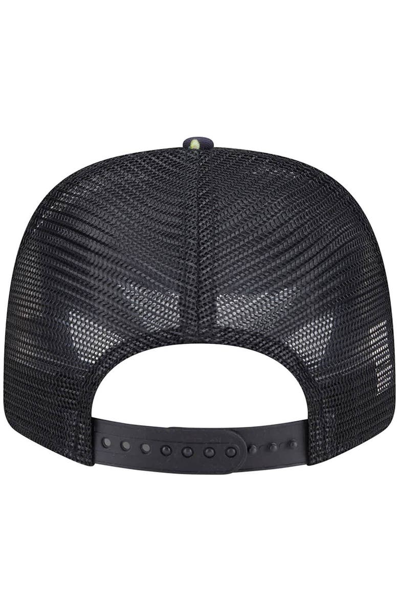 New Era Men's New Era Black Cincinnati Reds Adventure Drinks Pattern 9SEVENTY Stretch-Snap Hat, Alternate, color, Navy