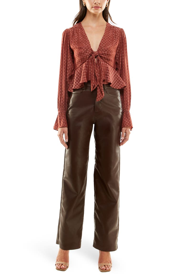 x Jourdan Sloane Giselle Faux Leather Pants (Nordstrom Exclusive), Alternate, color, ESPRESSO