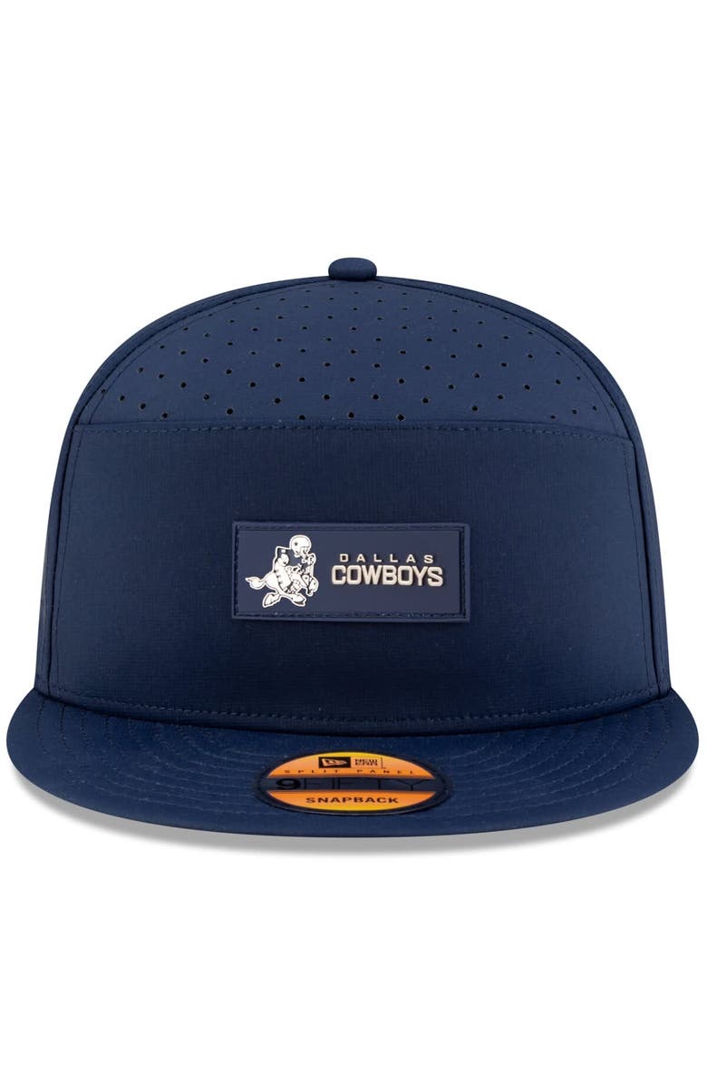 New Era Men's New Era Navy Dallas Cowboys 2025 Sideline Throwback Split Panel 9FIFTY Snapback Hat, Alternate, color, Navy