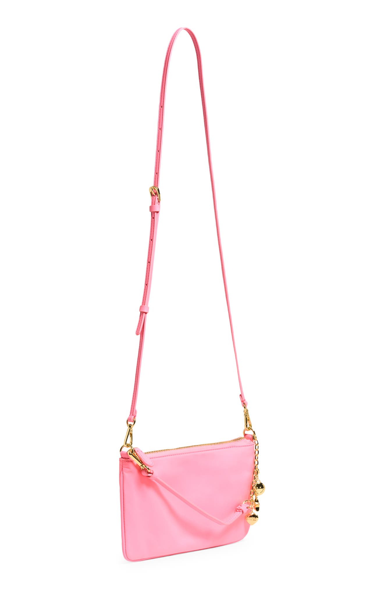 Flat Wristlet Crossbody, Alternate, color, PINK