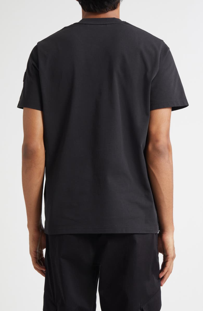 Moncler Black Mountain Logo Cotton Graphic T-Shirt, Alternate, color, Smoky Black