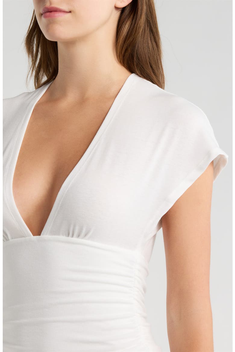 Harley Deep V Cinched Top, Alternate, color, WHITE