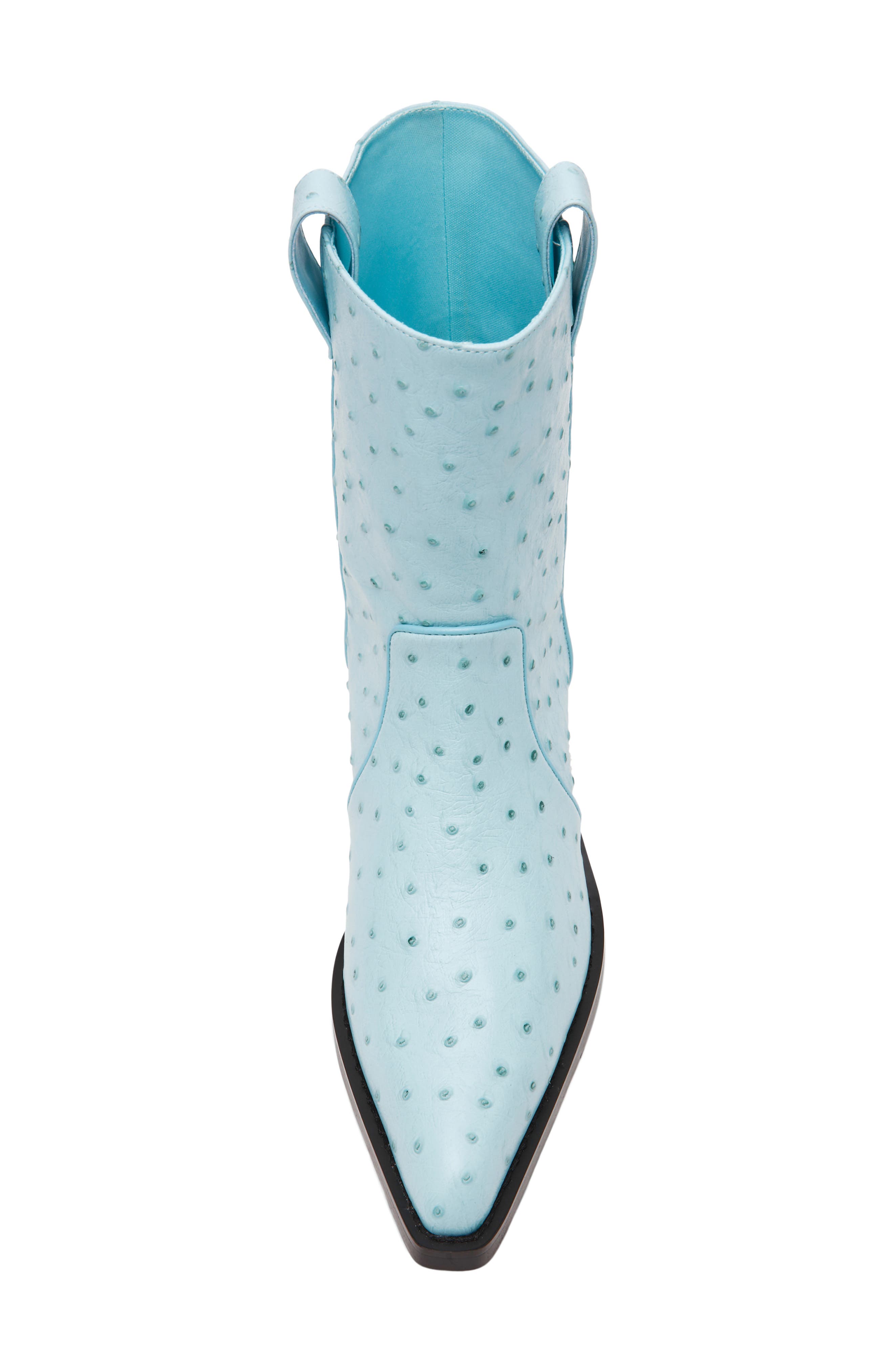 Vinny Leather Western Bootie, Alternate, color, TURQUOISE LEATHER