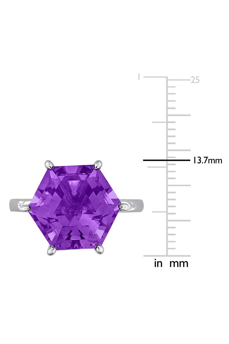 Amethyst Hexagon Solitaire Ring, Alternate, color, PURPLE