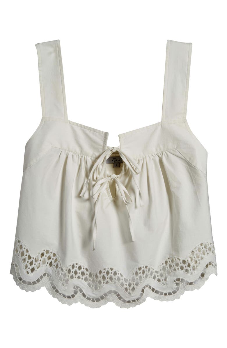 Rails Blythe Sleeveless Crop Top, Alternate, color, White