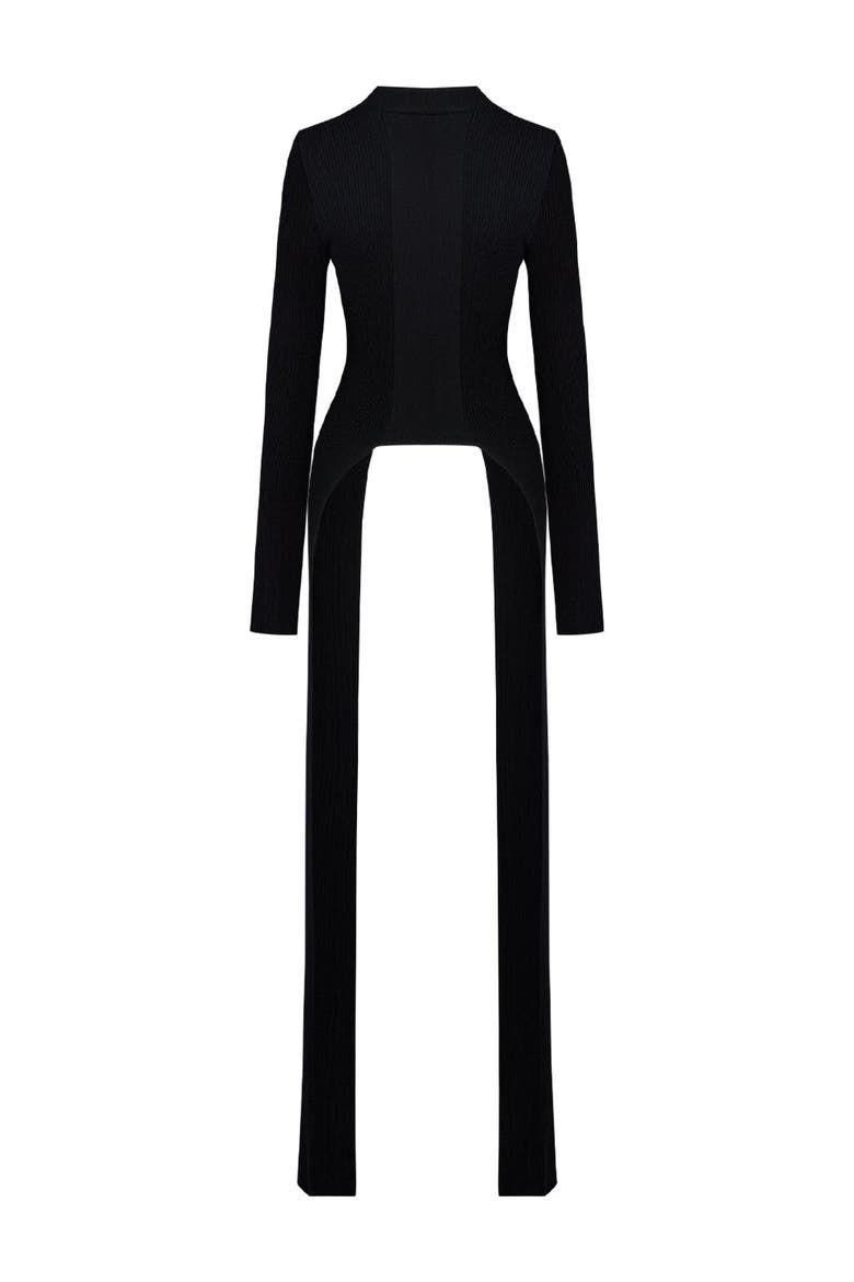 Tailed Knit Top, Alternate, color, black