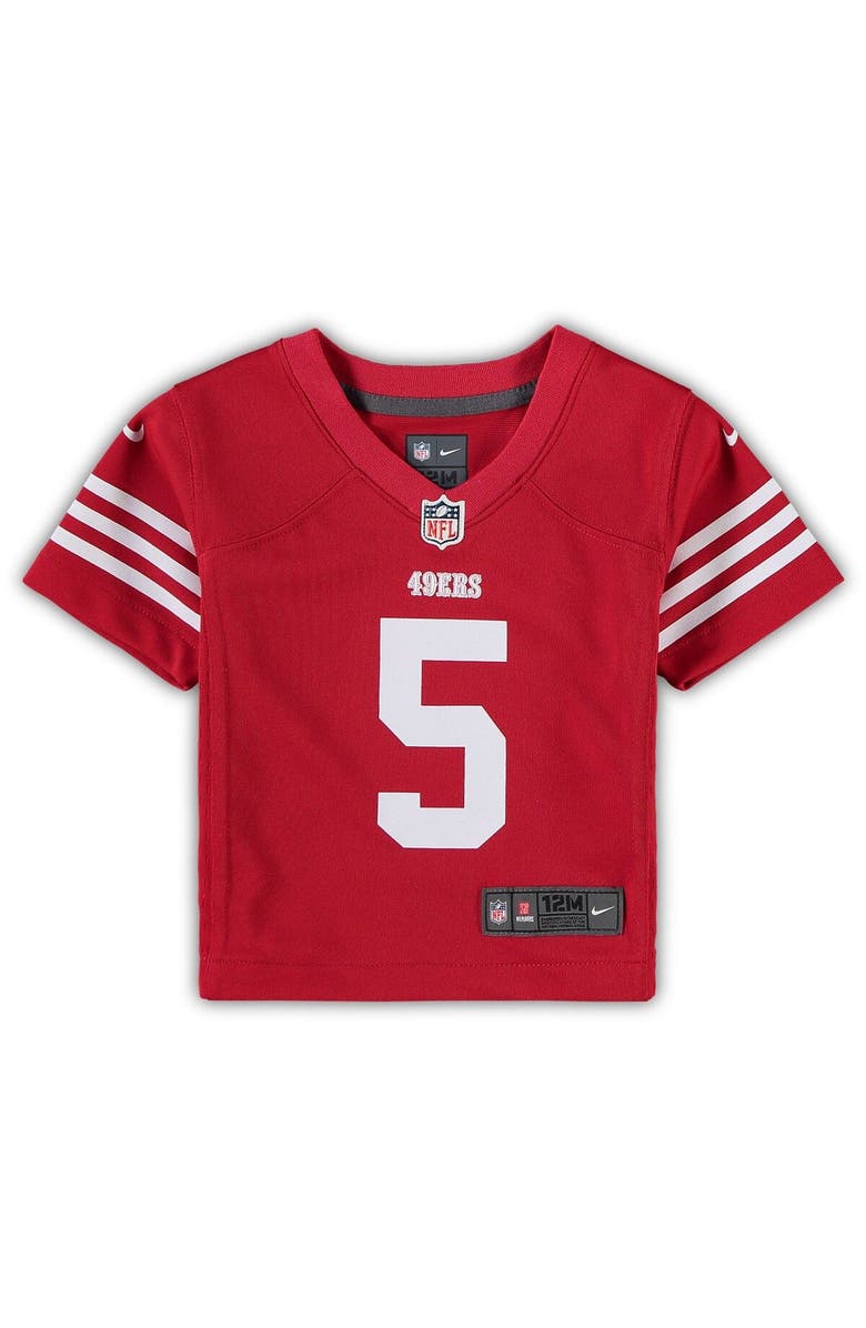 Nike Infant Nike Trey Lance Scarlet San Francisco 49ers Player Game Jersey, Alternate, color, 