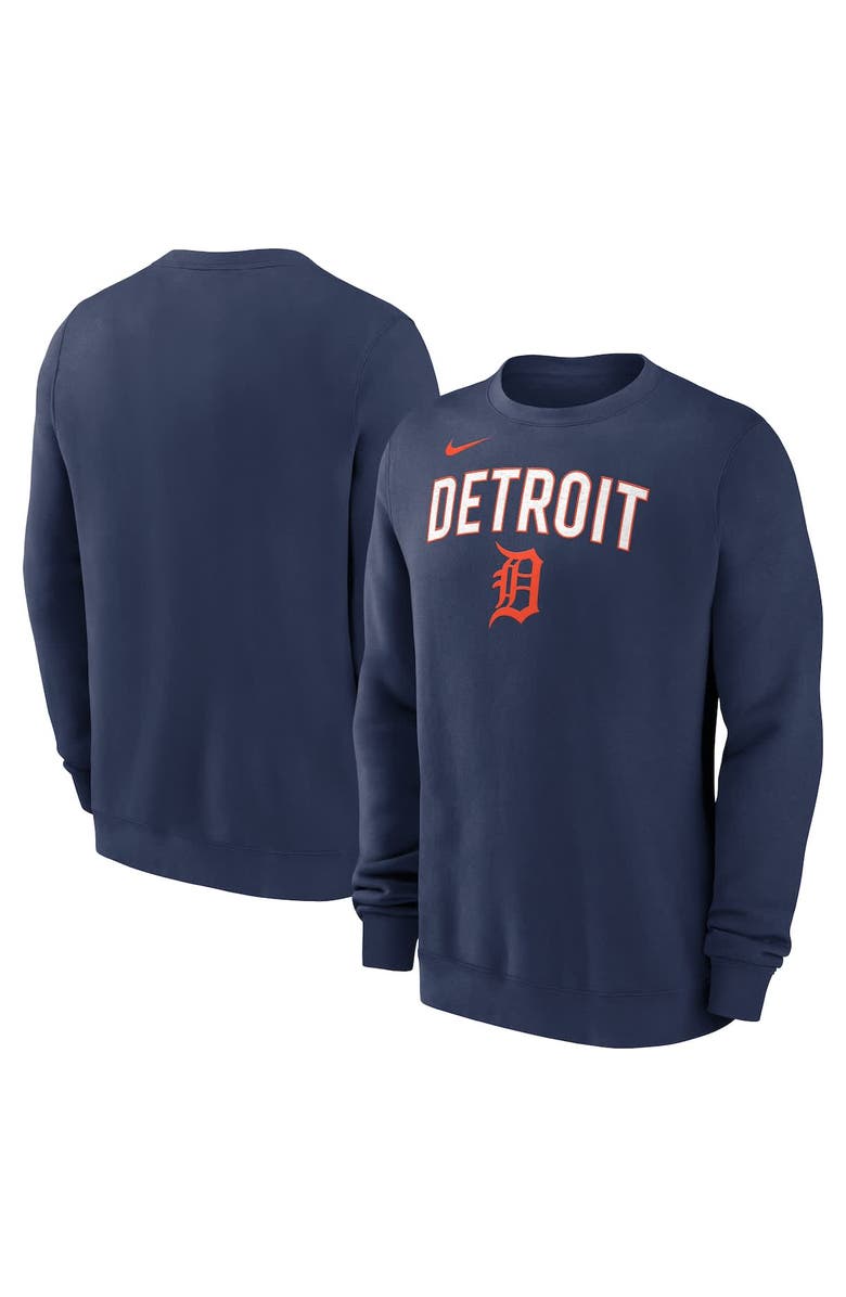 Nike Men's Nike Navy Detroit Tigers Pullover Sweatshirt, Main, color, 