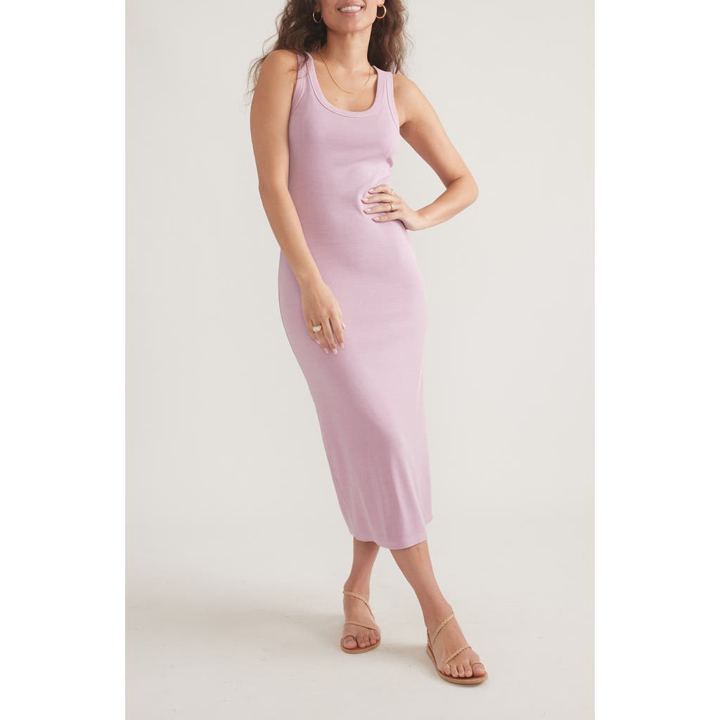 Marine Layer Lexi Daytime Midi Tank Dress In Lavender Mist
