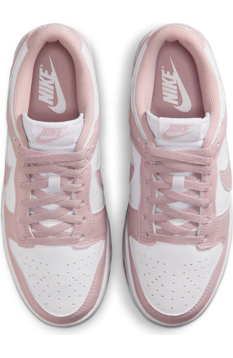 Nike Dunk Low Basketball Sneaker, Alternate, color, White/ Particle Rose/ White